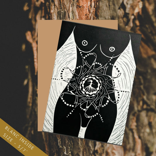 Mandala Belly Greeting Card