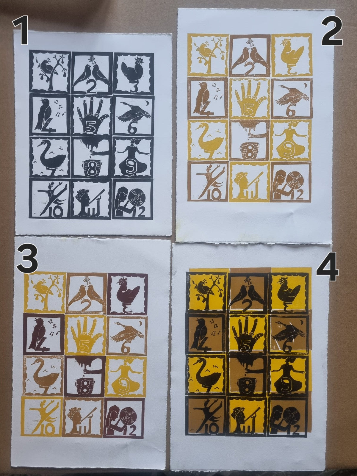 Second - 12 Days of Christmas Print for a christmas card